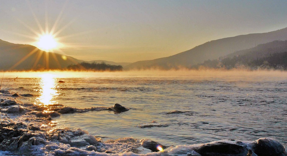 Schöne winterliche Stimmung am Rhein!